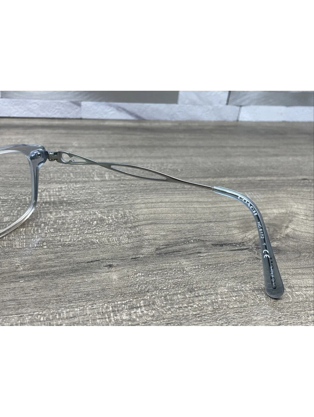 Coach Eyeglasses HC6172 5642 Gradient Transparent Blue Square Frames 52[]16-140